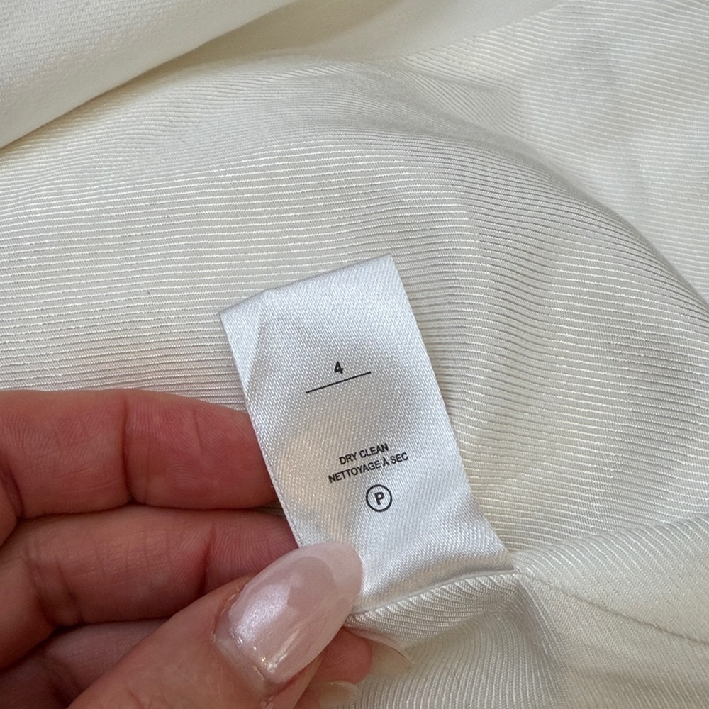 ALC Donovan Linen Blend Lined White Blazer Jacket Size 4 NWT - Picture 12 of 14